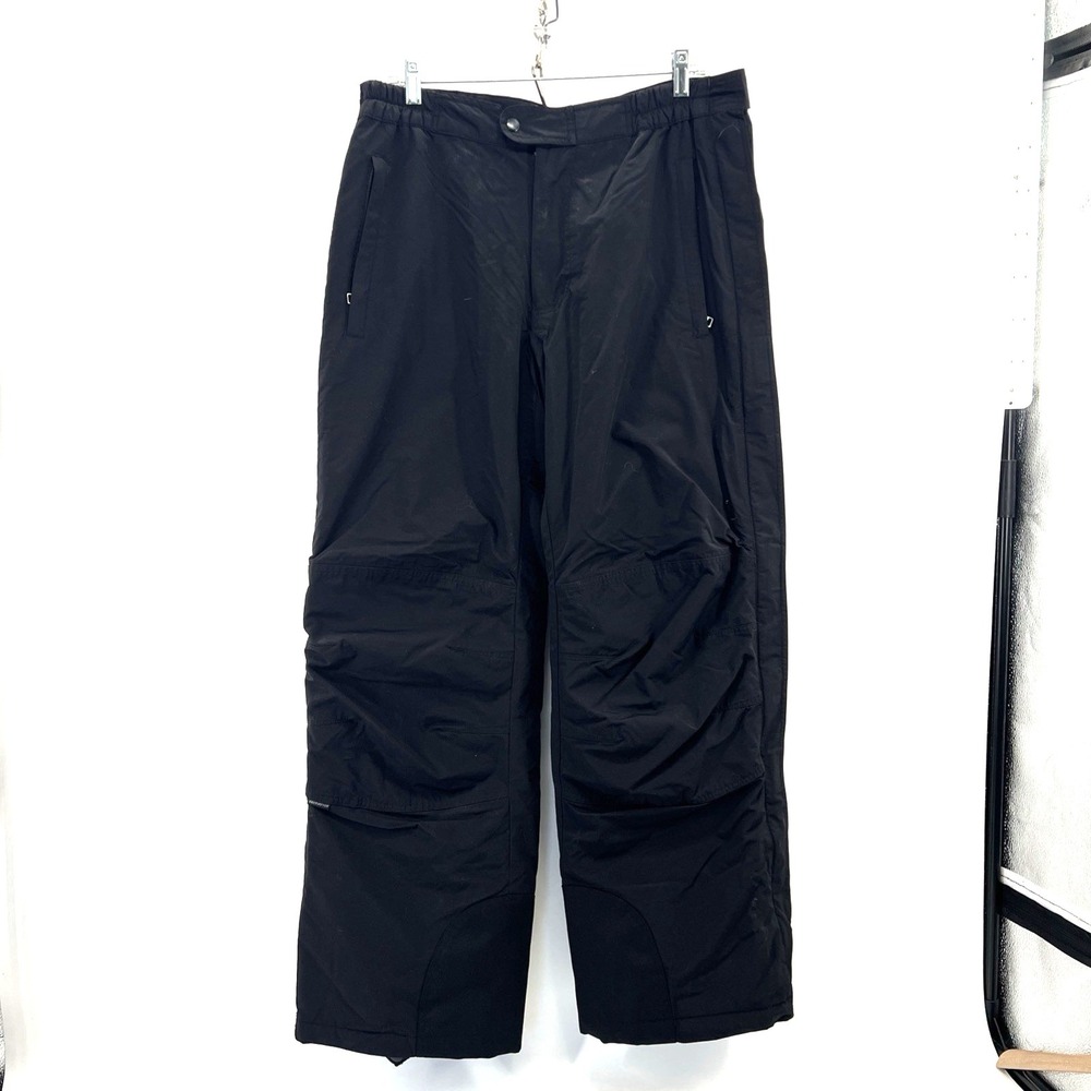 Obermeyer Ski Pants Insulated Men Large Black Vented Snowboarding Waterproof